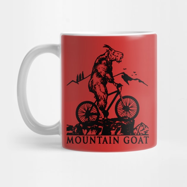 Cool Mountain Goat Tee Riding Biking by paintkiller617